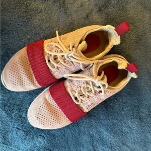 Pink and red sneakers size 8 women by Creative Recreation, used